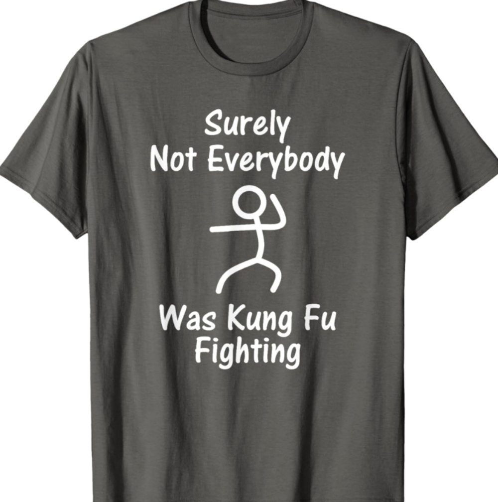 Funny Kung Fu Graphic Tee Size Medium